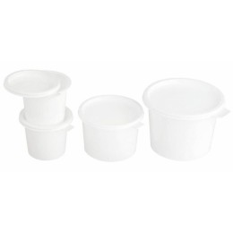 Pot pour crème fraiche plastique avec couvercle 500 ml - par 100