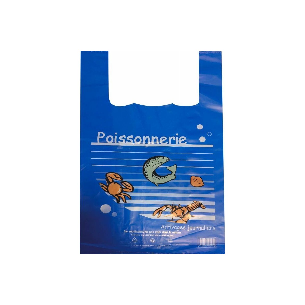 Sac plastique poissonnerie 26 x 6 x 45 cm | Mon-emballage