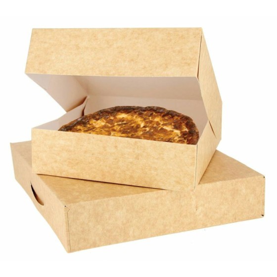 Boite patisserie carton brun 28 x 28 x 8 cm