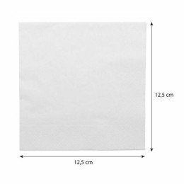 Serviette cocktail double point ouate blanche 25 x 25 cm - par 100