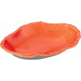 Plat carapace de crabe céramique orange - par 120