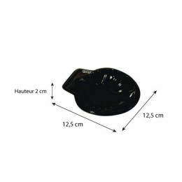 Coquille Saint Jacques plastique noire 12,5 cm - par 100