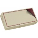 Boîte traiteur carton ivoire et bordeaux 26 x 13 x 5 cm - par 50
