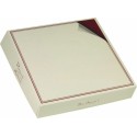 Boîte traiteur carton ivoire et bordeaux 26 x 26 x 5 cm - par 50