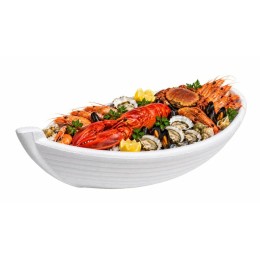 Plateau fruits de mer bateau polystyrène grand modèle - par 10