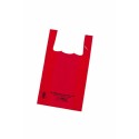 Sac bretelles plastique BD 50 microns rouge 26 x 6 + 6 x 45 cm - par 100