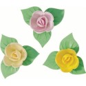 Décoration en azyme "Mini Rose" jaune, beige et rose Ø 4 cm - par 81