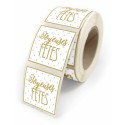 Étiquette prix adhésive "Joyeuses Fêtes" 4 x 3,5 cm - par 500