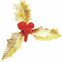 Décoration feuille de houx or ø 6,4 cm - par 100