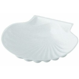 Coquille Saint Jacques plastique blanche 13 cm - par 100