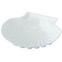 Coquille Saint Jacques plastique blanche 13 cm - par 100