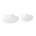 Coquille Saint Jacques vide plastique blanche 13 x 12,6 x 3 cm - par 100