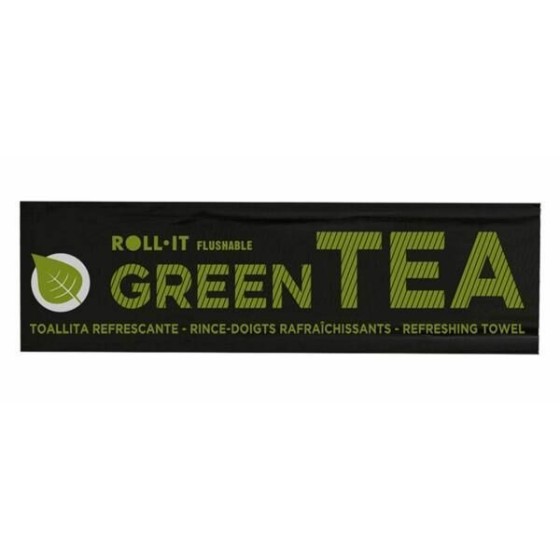 Lingette rince doigt biodégradable thé vert