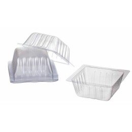 Moule aspic carré plastique transparent 8 x 8 cm - par 250