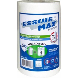 Rouleau papier absorbant feuille 3 plis 21,5 x 24 cm - par 12