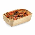 Moule de cuisson rectangulaire bois individuel avec boite en carton et fenêtre 16 x 9 x 7 cm - par 60