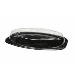 Plateau plastique avec couvercle 54 x 35 x 2,5 cm - par 40