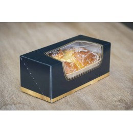 Boîte à bûche décorée 30 cm - unité