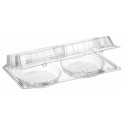 Boîte plastique transparente 2 tartelettes Patipack - par 260