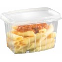 Barquette plastique transparente basse avec couvercle Pack Chaleur 600 ml - par 200