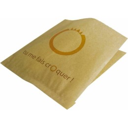 Sachet kraft brun pour crêpes ouvert 2 côtés 18 x 22 cm - par 1000