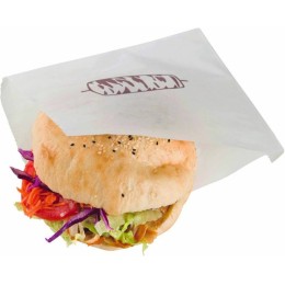 Sac kebab kraft blanc ingraissable 18 x 22 cm - par 1000