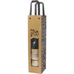 Sac bouteille kraft avec fenêtre 9,5 x 9,5 x 38,5 cm - par 10