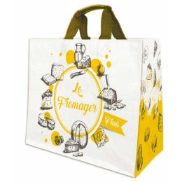 Sac réutilisable polypropylène tissé "Fromagerie" 27 x 12 + 12 x 36 cm - par 25