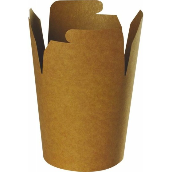Boîte ronde en carton brun