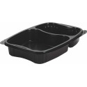 Barquette plastique noire 2 compartiments Bistro 900 ml - par 20