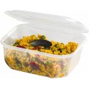 Barquette plastique transparente avec couvercle 1000 ml - par 300