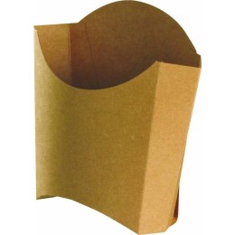Petit cornet à frites kraft brun 8,3 x 13 x 12,5 cm - par 100