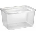 Barquette plastique PP transparente avec couvercle 1500 ml - par 200