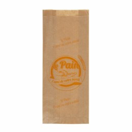 Sac à pain kraft brun jaune 14 x 3 + 3 x 35 cm - par 250