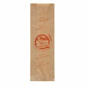 Sac à pain kraft brun rouge 19 x 3,5 + 3,5 x 61 cm - par 250