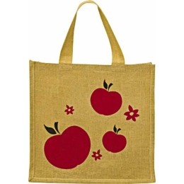 Sac réutilisable toile de jute "Vache" 36 + 23 x 37 cm - par 25