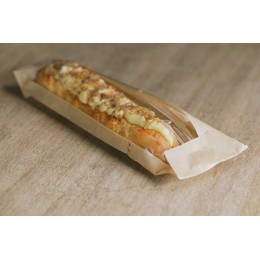 Sac sandwich kraft brun sécable à fenêtre 11 + 3,5 x 40 cm - par 1000