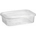 Barquette plastique PP transparente avec couvercle 250 ml - par 500