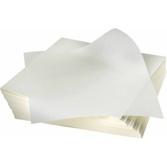 PAPIER INGRAISSABLES OUVERT 2 CÔTÉS 34 G/M2 17x18 CM NATUREL PARCH.INGRAISSABLE (500 UNITÉS) - REF. 233.17