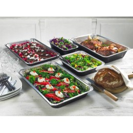 Plat aluminium noir GN 1/2 2400 ml - par 100