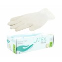 Gants latex blancs poudrés taille L (8/9) - par 100