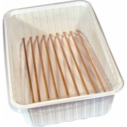 Barquette plastique blanche pour brochettes 2700 ml - par 320