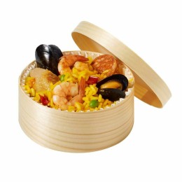 Boîte ronde en bois avec papier cuisson 150 ml - par 300