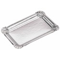 Plateau traiteur carton argent 23 x 16 cm - par 100