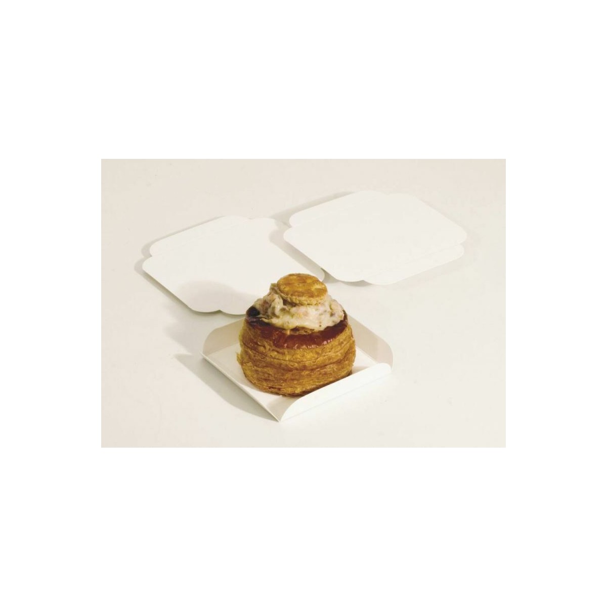 Carré rainé carton blanc 19 x 19 cm | Mon-emballage