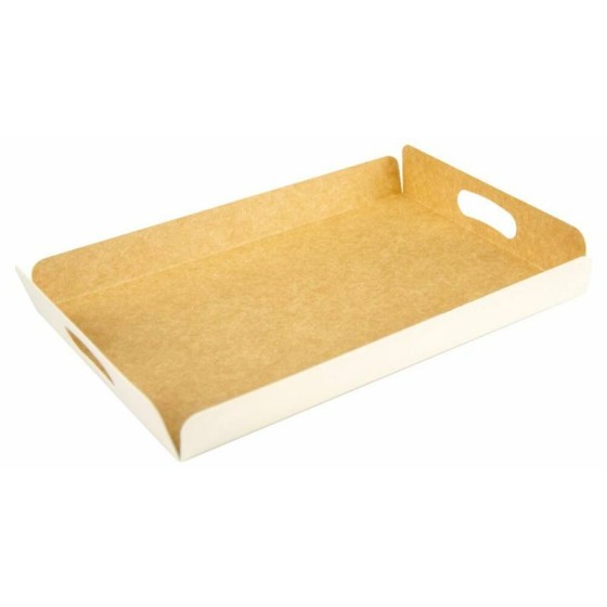 Petit plateau carton jetable ingraissable 19 x 28 cm