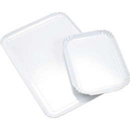 Plateau traiteur carton blanc 19 x 28 cm - par 25