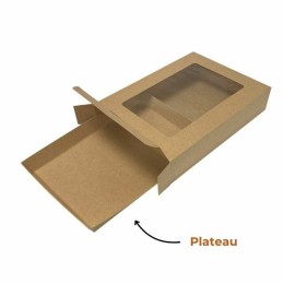 Plateau Carton 32x21cm Or/Blanc 25 Pièces - Emballer et conserver 