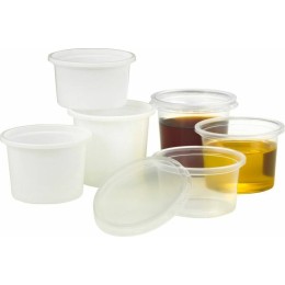 Pot à sauce plastique transparent Plastipot 75 ml - par 100