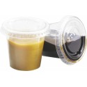 Couvercle plastique transparent pour pot à sauce plastique 30 ml - par 125
